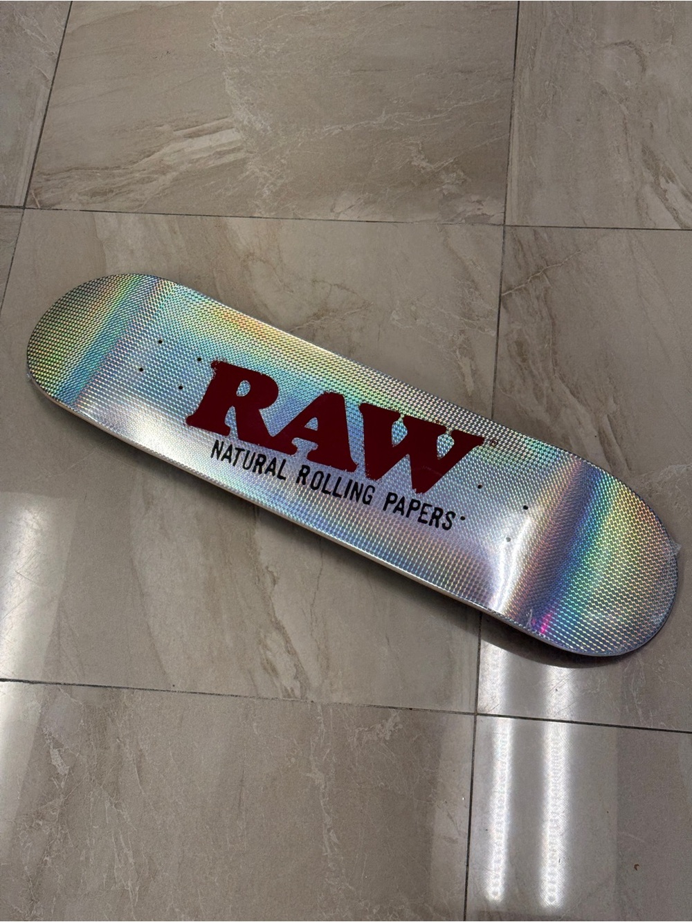 RAW Skate Deck - Rainbow Holo Foil